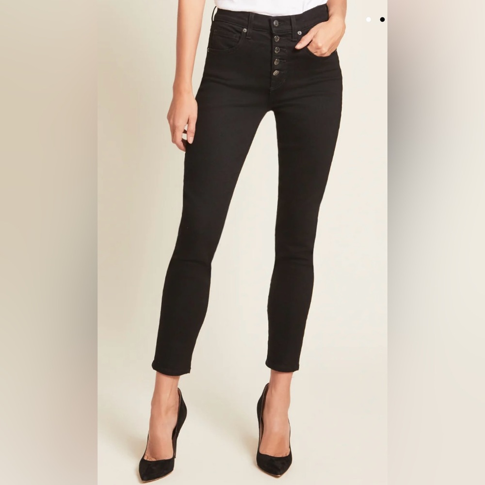 Veroncia Beard Debbie Skinny Jean Ankle Crop Color Onyx